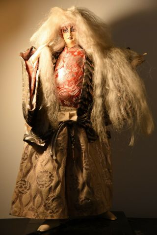 Vintage Nishi Co Japanese Kabuki Doll,  Ningyo Doll,  Samurai Doll,  Hina Doll 19 "