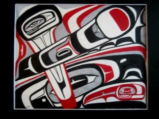 Northwest Coast Tribal Art - Tlingit Shadows Transformation - Painting
