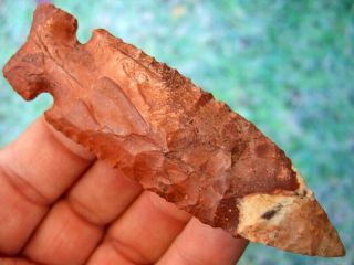 Fine Colorful 3 15/16 inch Missouri Graham Cave Point with G10 Arrowheads 2