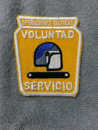 Puerto Rico Police Voluntad Servicio Operaciones Tacticas 3.  5 " Patch