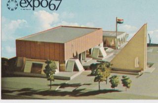 Vintage Expo 67 Postcard India Pavillion