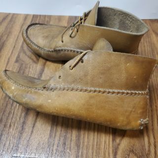 Custom Handmade Moccasin Boots Hard Leather Native American Shoes