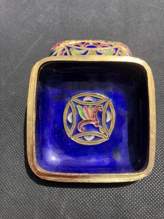 19th Century Russian Brass and Enamel Cloisonne Box 2