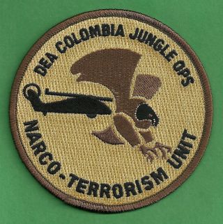 Dea Colombia Jungle Operations Narco - Terrorism Enforcement Unit Shoulder Patch