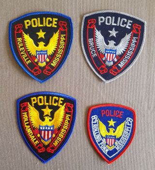 Usa - 4 X Different Police Patches - Mississippi 3