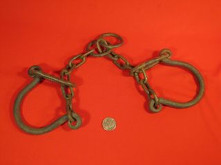 Antique RARE Forged Iron Horse Hobbles 2