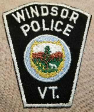 Vt Windsor Vermont Police Patch