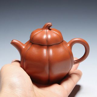 Oldzisha - Rare China Yixing Zisha Old Zhuni Small 130cc " Crest Line " Teapot