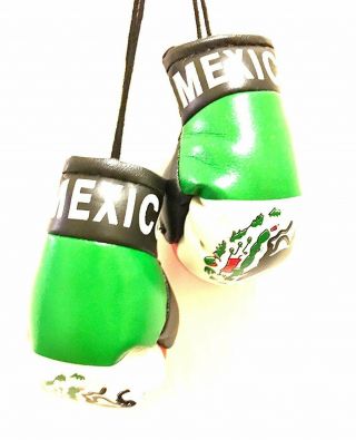 Mexico Boxing Gloves Rear View Mirror