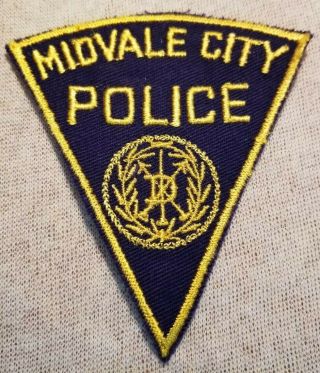 Ut Midvale City Utah Police Patch (4in)