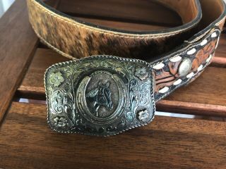San Carlos Crumrine Jewelers 22k Gold On Sterling Vintage Buckle And Belt