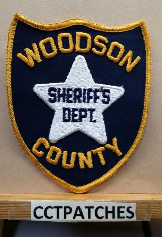 Woodson County,  Kansas Sheriff (police) Shoulder Patch Ks