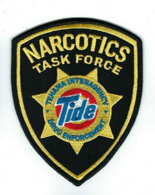Tehama County Ca California Narcotics Task Force Tide Interagency Patch -