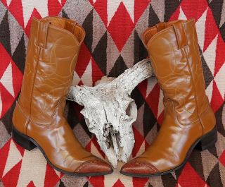 RARE VINTAGE 1960s JUSTIN LADIES ' EXOTIC TOE CUSTOM COWBOY/WESTERN BOOTS,  SIZE 7A 2