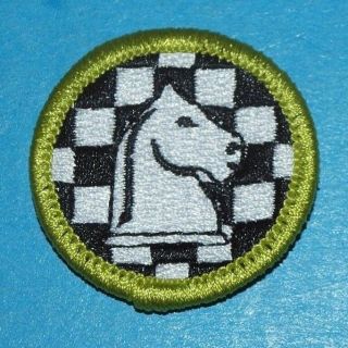 Chess Type L Merit Badge - Since 1910 Back - Boy Scouts 8787