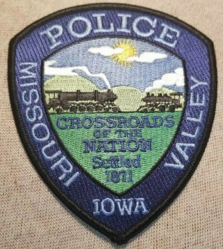 Ia Missouri Valley Iowa Police Patch