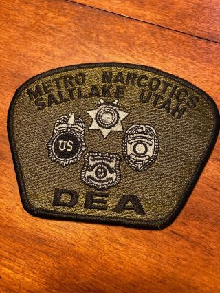 Salt Lake – Swat Dea Metro Narcotics – Utah Federal Sheriff Police Patch Subdued