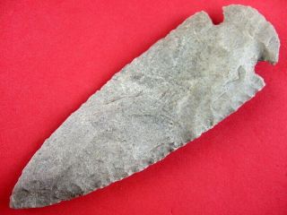 Fine Authentic 5 1/2 Inch Missouri Dovetail Point Indian Arrowheads