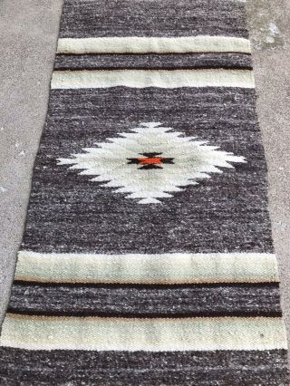 Old NAVAJO INDIAN RUG CALM COLORS 58” X 28” 3