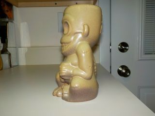 Rare Munk Tiki Skull Monkey Tiki Mug Brown Color c.  2003 2