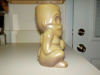 Rare Munk Tiki Skull Monkey Tiki Mug Brown Color c.  2003 3
