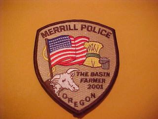 Merrill Oregon Police Patch Shoulder Size Type 2