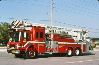 Fire Apparatus Slide,  Aerial 106,  Mississauga/on,  1987 Mack / Anderson / Bronto