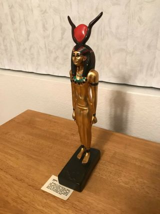 Agi Artisans Guild International Standing Hathor Egyptian Statue