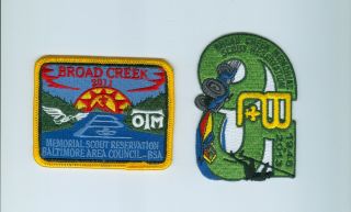 Baltimore Area Council 2011 & 2013 Broad Creek Memorial Scout Camp Patches