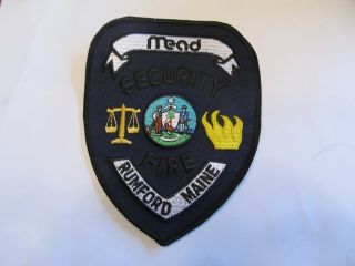 Plant Protection Maine Mead Security Police & Fire Patch