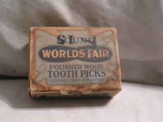 Box Of Toothpicks For The 1933 - 34 Century Of Progress Fair Chicago