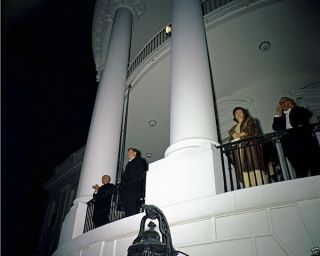 President John F.  Kennedy And Jackie On White House Balcony 8x10 Photo