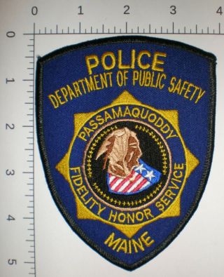 Me Maine Passamaquoddy Indian Tribe Nation Public Safety Tribal Police Patch