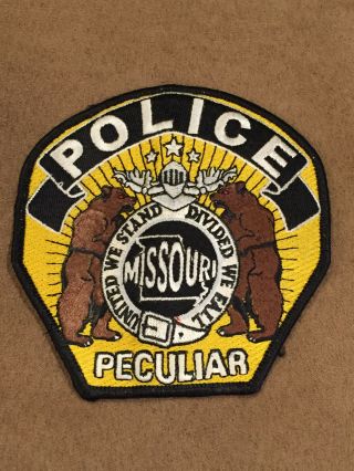 Peculiar Mo Police Patch - Near Kansas City,  Missouri