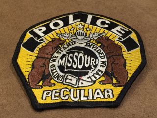 Peculiar MO Police Patch - near Kansas City,  Missouri 3