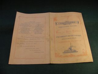 1883 Commencement Program University Of Tennessee Nashville Medical College B106