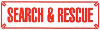 Search And Rescue Highly Reflective Vehicle Decal - Red Letters - Size: 3 " X 10 "