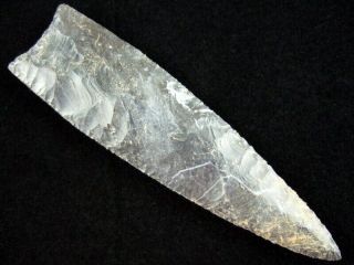 Fine Authentic 4 1/8 Inch Grade 10 Ohio Clovis Point With Indian Arrowheads