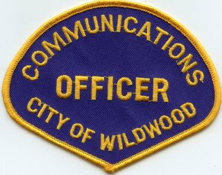 Wildwood Missouri Mo Florida Fl Jersey Nj Communication Officer Police Patch