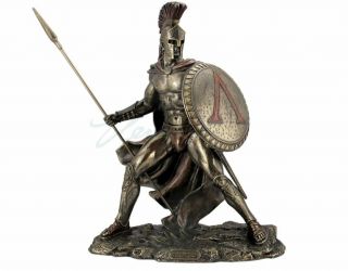 Leonidas With Spear & Shield Statue Greek King Of Sparta Sculpture Statue -