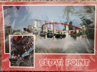 Cedar Point Amusement Park Brochure Map Guide Postcard
