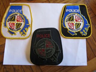Maryland Baltimore Co Police Patch Set & Subdued