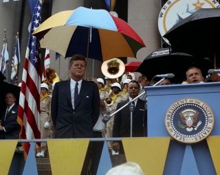 President John F.  Kennedy Attends West Virginia Centennial 1963 8x10 Photo