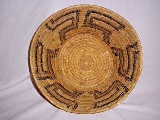 Hand Made Basket Could Be By Papago Indians Of Arizona Handmade Tri Color