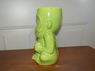 Rare Munktiki Skull Monkey Tiki Mug Lime Green 2