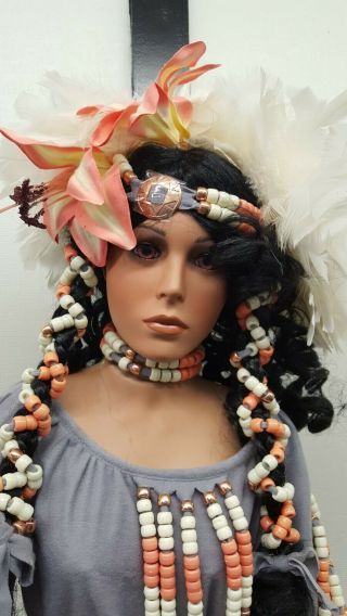 Rustie Porcelain Doll.  42 Inch Native American Indian Doll.  Windsong