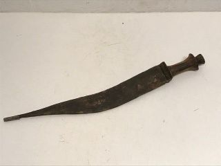 181007 - Tribal Old African Ethiopian Afar sword with leather case Ethiopia 3
