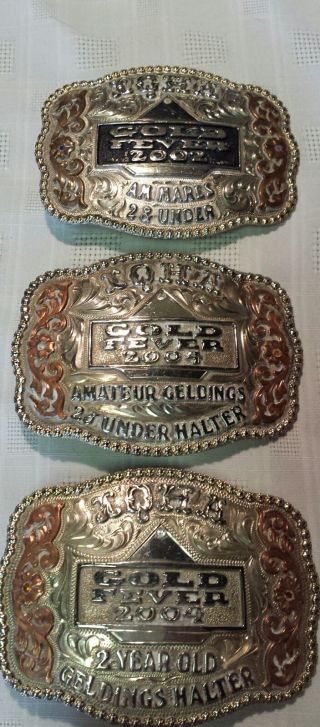 Iqha Horse Show Cowboy Western Trophy Belt Buckle Champion