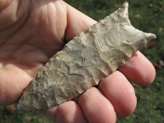 Authentic 3 3/4 " Paleo Fluted Clovis Found In Southern Missouri