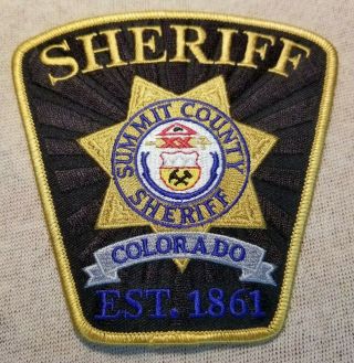 Co Summit County Colorado Sheriff Patch